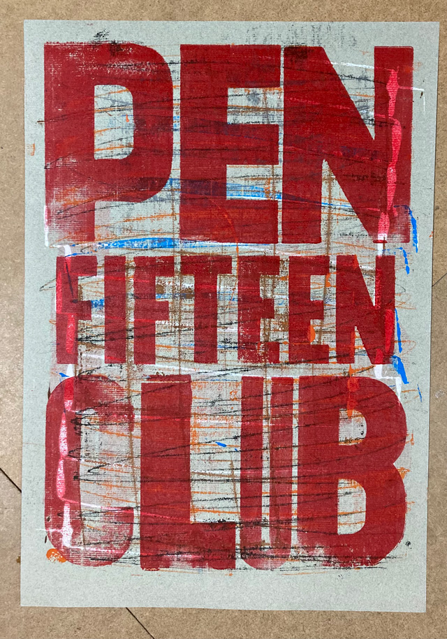 Letterpress poster reading PEN FIFTEEN CLUB